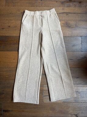 OGL Wide-Leg Knit Trousers in Cream